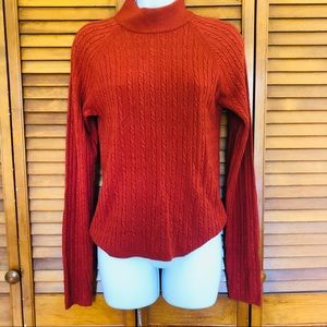 Crystal Kobe Cable Knit Mockneck Sweater